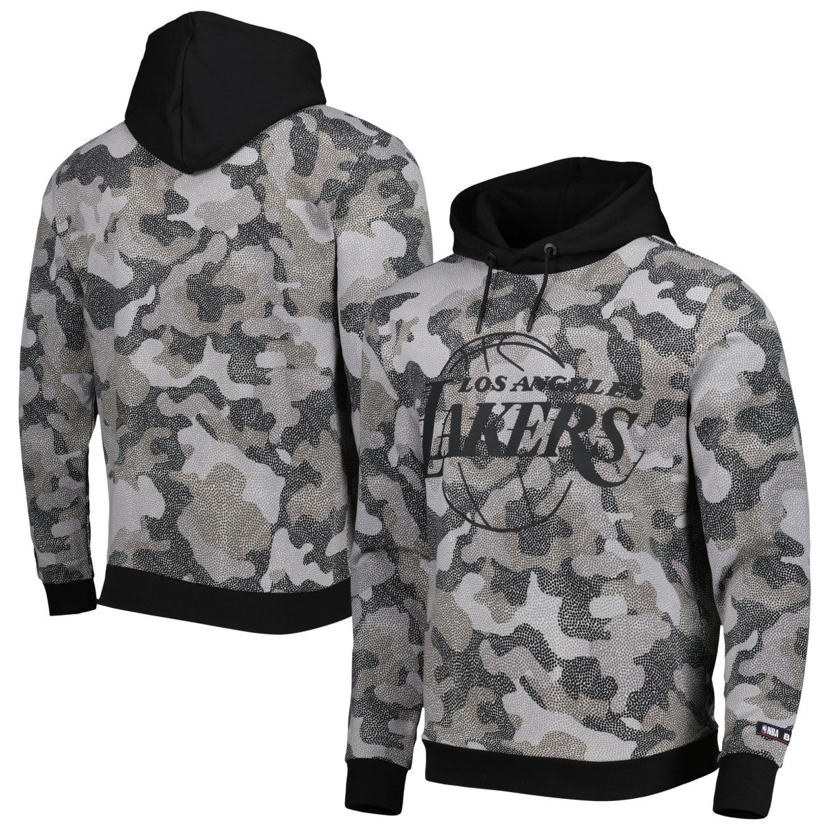 NBA - Los Angeles Lakers Hugo Boss x NBA Camo Pullover Hoodie - Black
