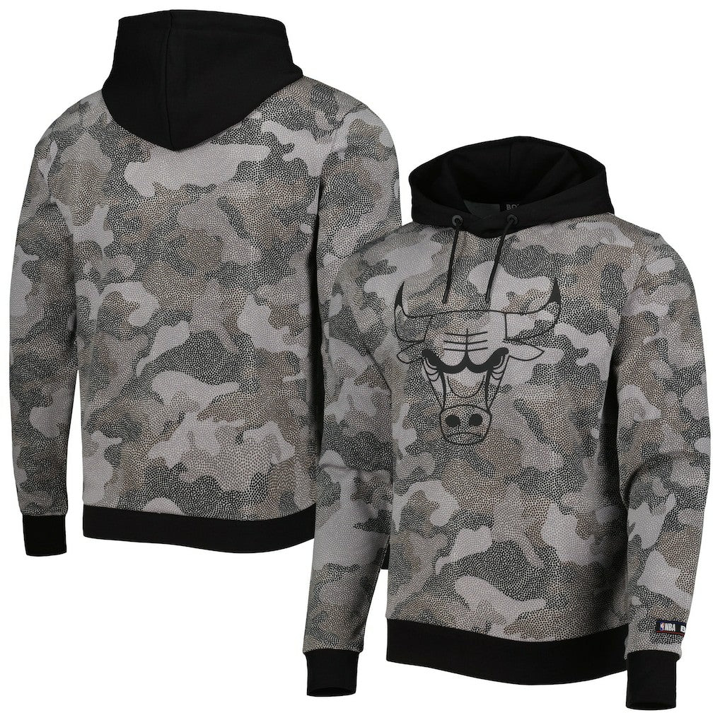 NBA - Chicago Bulls Hugo Boss Camo Pullover Hoodie - Black