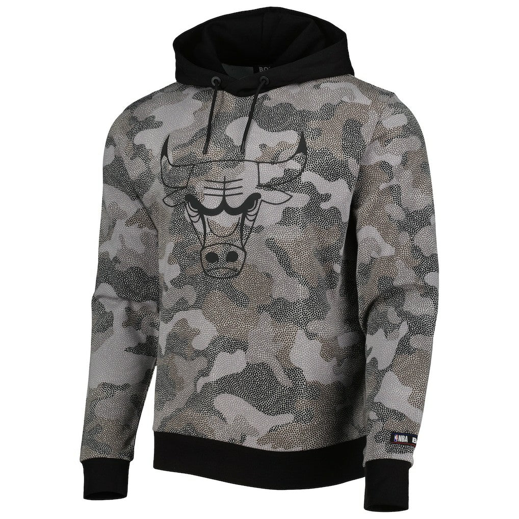 NBA - Chicago Bulls Hugo Boss Camo Pullover Hoodie - Black