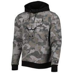 NBA - Chicago Bulls Hugo Boss Camo Pullover Hoodie - Black
