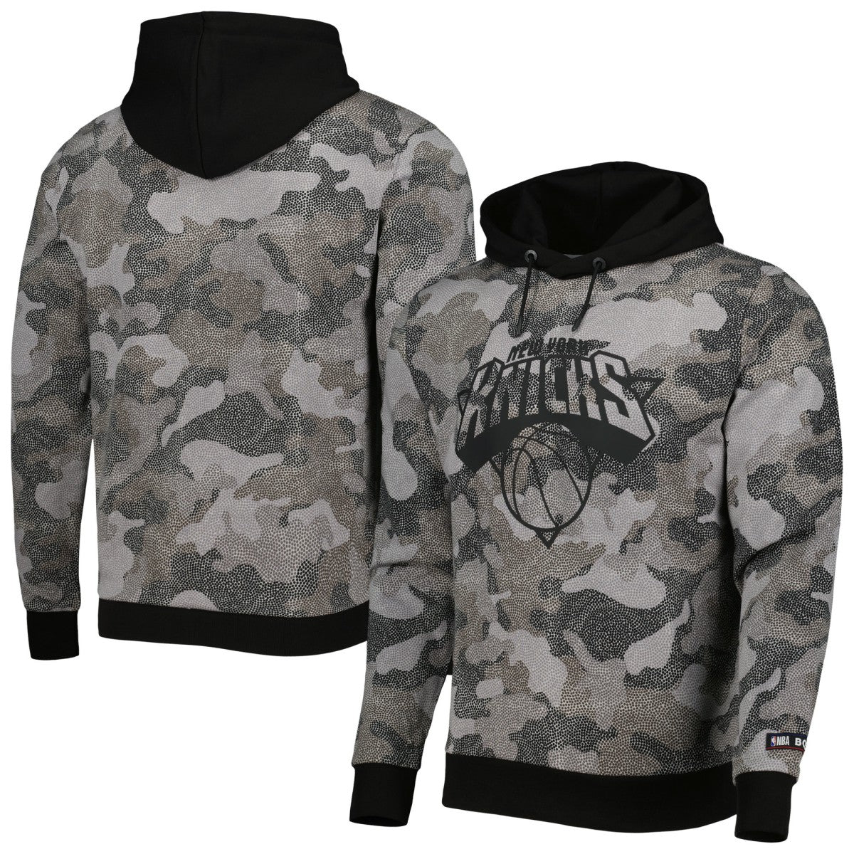 NBA - New York Knicks Hugo Boss Camo Pullover Hoodie - Black