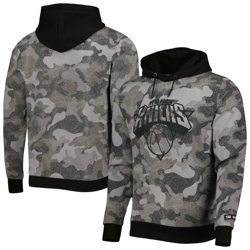 NBA - New York Knicks Hugo Boss Camo Pullover Hoodie - Black