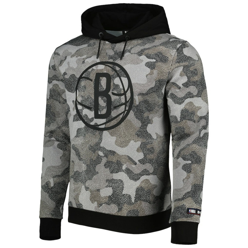 NBA - Brooklyn Nets Hugo Boss Camo Pullover Hoodie - Black