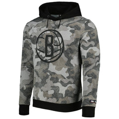 NBA - Brooklyn Nets Hugo Boss Camo Pullover Hoodie - Black