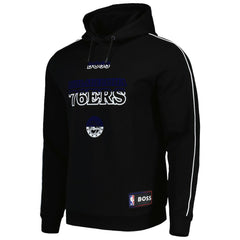 NBA - Philadelphia 76ers NBA x Hugo Boss Team Bounce Tri-Blend Pullover Hoodie - Black