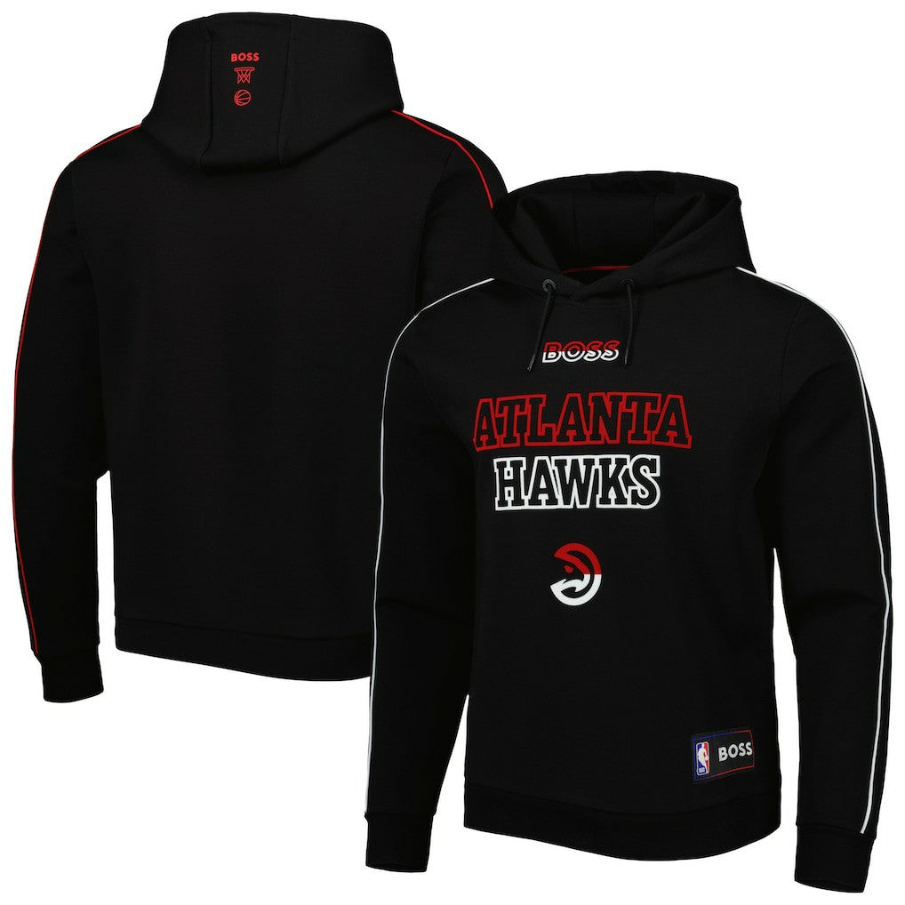 NBA - Atlanta Hawks NBA x Hugo Boss Team Bounce Tri-Blend Pullover Hoodie - Black