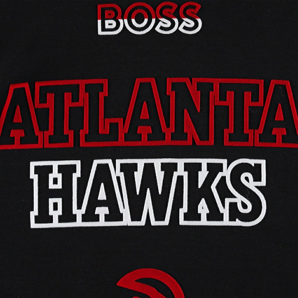 NBA - Atlanta Hawks NBA x Hugo Boss Team Bounce Tri-Blend Pullover Hoodie - Black