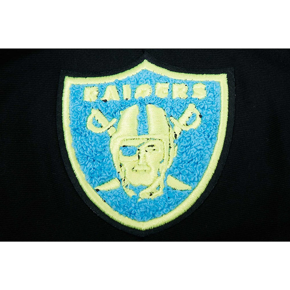 Las Vegas Raiders Pro Standard Women's Neon Fleece Pullover Hoodie Black - NFL