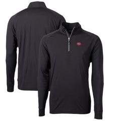San Francisco 49ers Cutter & Buck Adapt Eco Knit Stretch Recycled Big & Tall Quarter-Zip Throwback Pullover Top Black - NFL