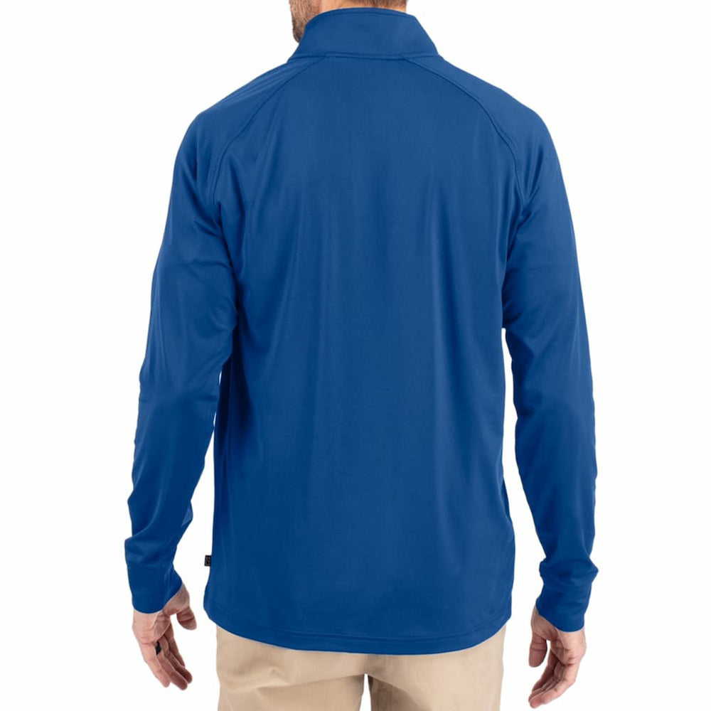 Buffalo Bills Cutter & Buck Adapt Eco Knit Stretch Recycled Big & Tall Quarter-Zip Throwback Pullover Top Royal - NFL