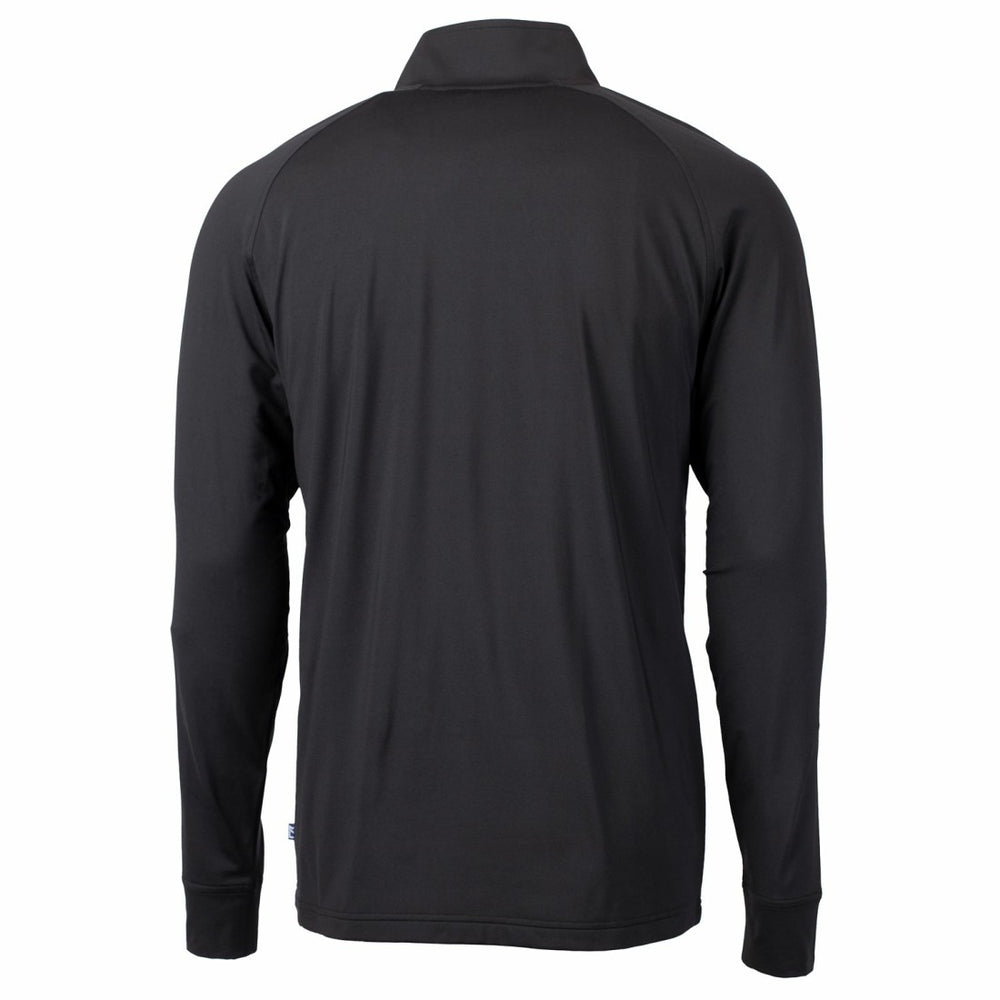 Detroit Lions Cutter & Buck Adapt Eco Knit Stretch Recycled Big & Tall Quarter-Zip Throwback Pullover Top Black - NFL