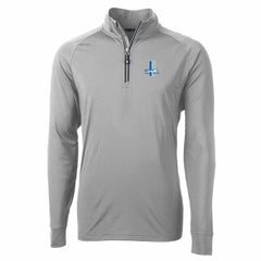 Detroit Lions Cutter & Buck Adapt Eco Knit Stretch Recycled Big & Tall Quarter-Zip Throwback Pullover Top Gray - NFL