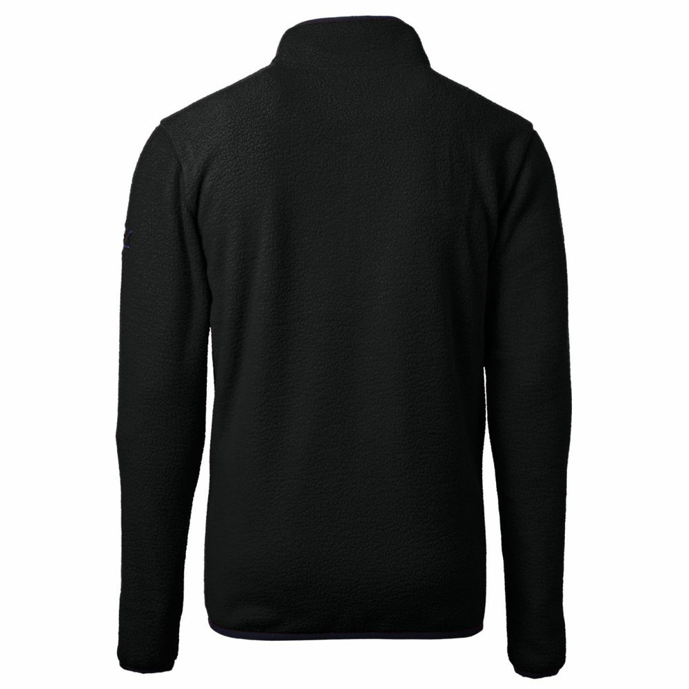 Detroit Lions Cutter & Buck Cascade Eco Sherpa Fleece Big & Tall Quarter-Zip Throwback Jacket Black - NFL