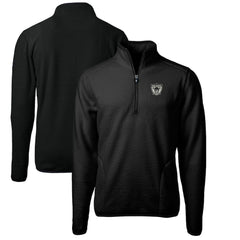 Las Vegas Raiders Cutter & Buck Cascade Eco Sherpa Fleece Big & Tall Quarter-Zip Throwback Jacket Black - NFL