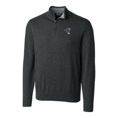 Indianapolis Colts Cutter & Buck Throwback Logo Lakemont Tri-Blend Big & Tall Quarter-Zip Pullover Sweater Heather Charcoal - NFL