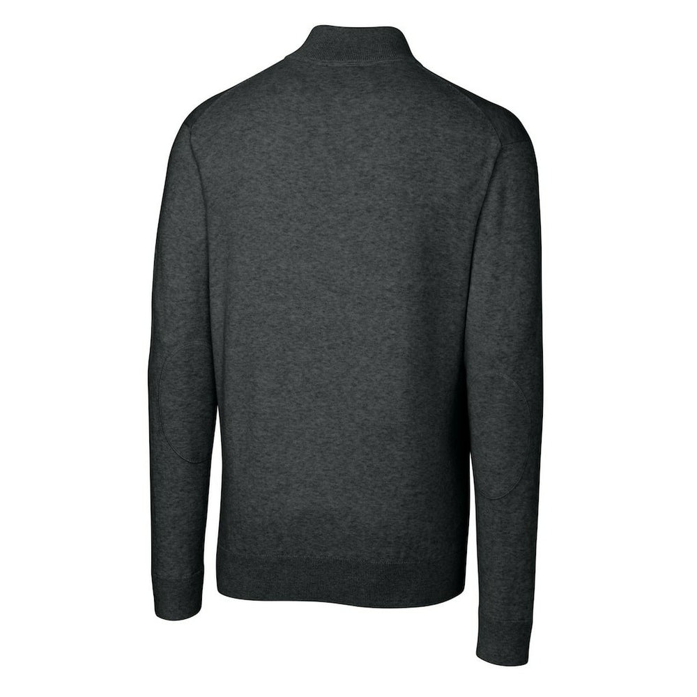 Miami Dolphins Cutter & Buck Throwback Logo Lakemont Tri-Blend Big & Tall Quarter-Zip Pullover Sweater Heather Charcoal - NFL