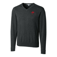 Buffalo Bills Cutter & Buck Throwback Logo Lakemont Tri-Blend Big & Tall V-Neck Pullover Sweater Heather Charcoal - NFL