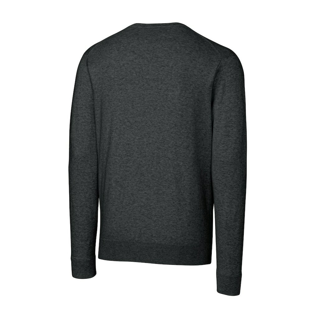 New York Giants Cutter & Buck Throwback Logo Lakemont Tri-Blend Big & Tall V-Neck Pullover Sweater Heather Charcoal - NFL