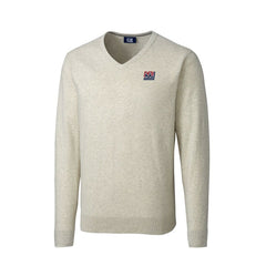 New York Giants Cutter & Buck Throwback Logo Lakemont Tri-Blend Big & Tall V-Neck Pullover Sweater Oatmeal - NFL