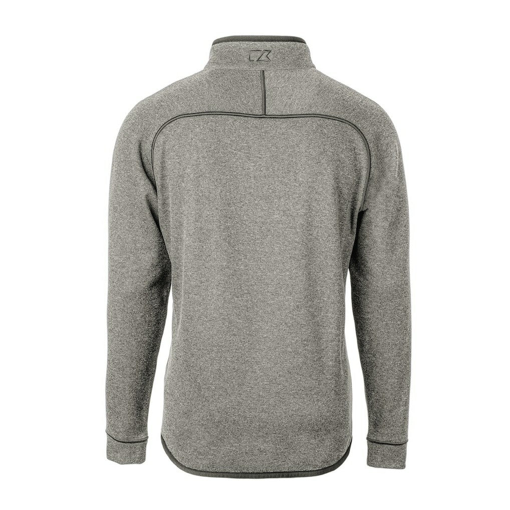 Miami Dolphins Cutter & Buck Mainsail Sweater-Knit Big & Tall Half-Zip Pullover Jacket Heather Gray - NFL