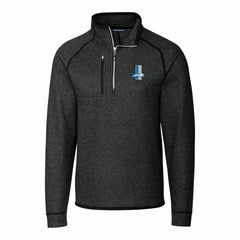 Detroit Lions Cutter & Buck Mainsail Sweater-Knit Big & Tall Half-Zip Pullover Jacket Heather Charcoal - NFL