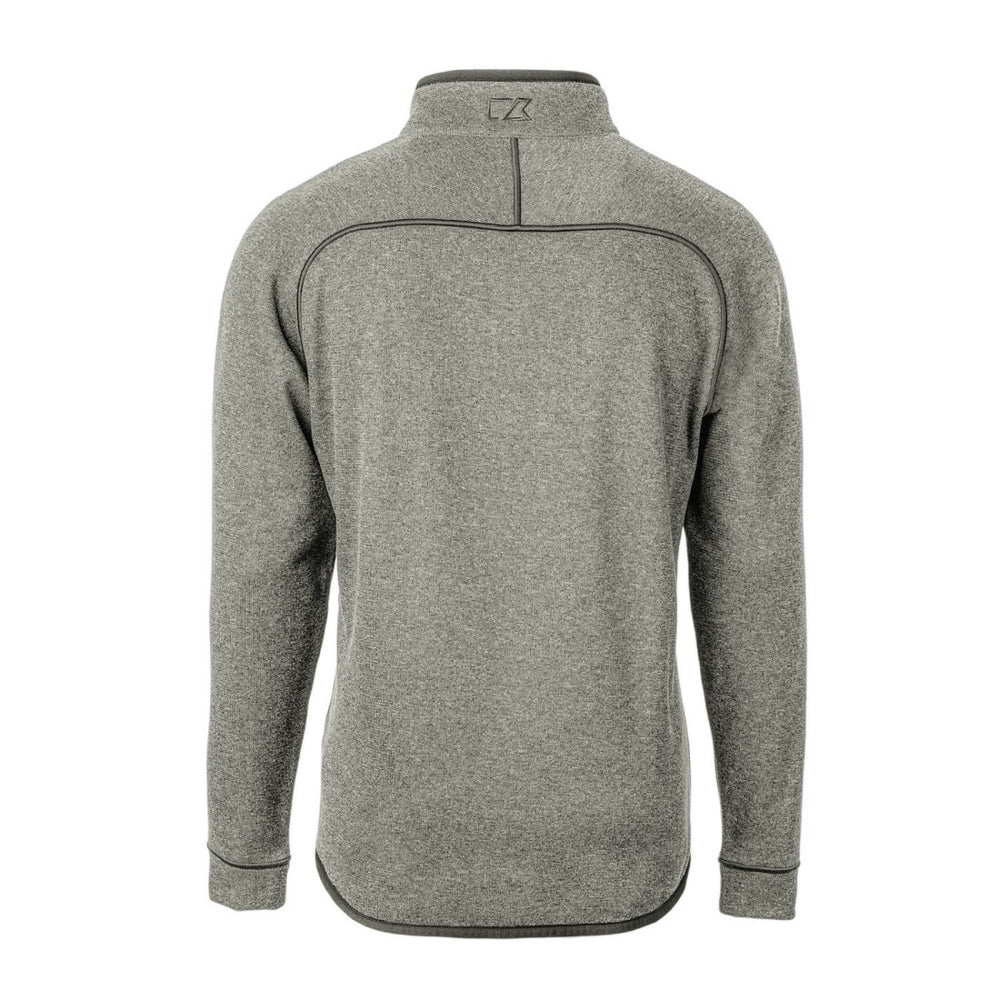 Detroit Lions Cutter & Buck Mainsail Sweater-Knit Big & Tall Half-Zip Pullover Jacket Heather Gray - NFL