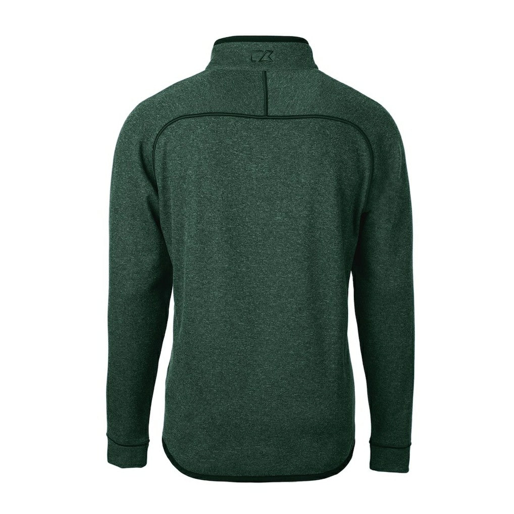 Green Bay Packers Cutter & Buck Mainsail Sweater-Knit Big & Tall Half-Zip Pullover Jacket Heather Green - NFL