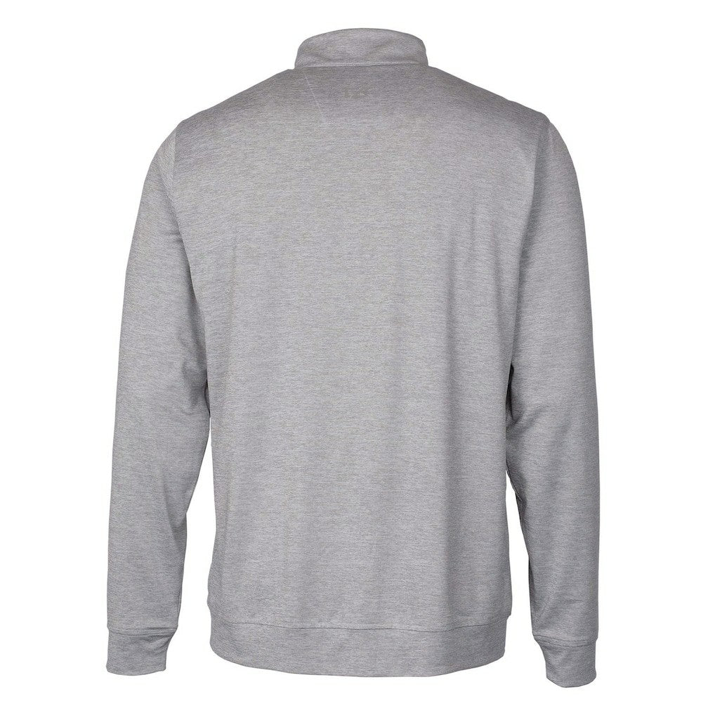 Cleveland Browns Cutter & Buck Stealth Heathered Big & Tall Throwback Logo Quarter-Zip Pullover Top Gray - NFL