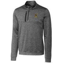 Pittsburgh Steelers Cutter & Buck Stealth Heathered Big & Tall Throwback Logo Quarter-Zip Pullover Top Steel - NFL