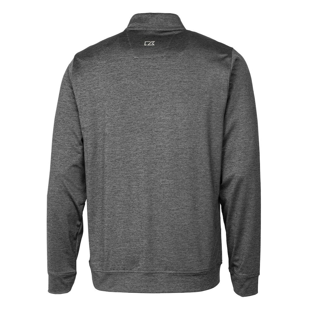 Pittsburgh Steelers Cutter & Buck Stealth Heathered Big & Tall Throwback Logo Quarter-Zip Pullover Top Steel - NFL