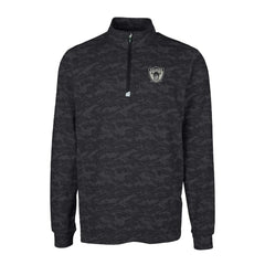 Las Vegas Raiders Cutter & Buck Throwback Logo Big & Tall Traverse Camo Print Stretch Quarter-Zip Pullover Top Black - NFL
