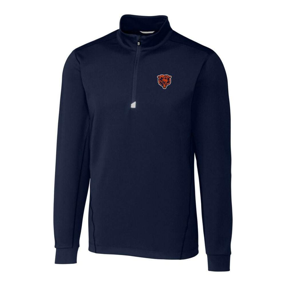 Chicago Bears Cutter & Buck Throwback Logo Traverse Stretch Quarter-Zip Big & Tall Pullover Top Navy - NFL