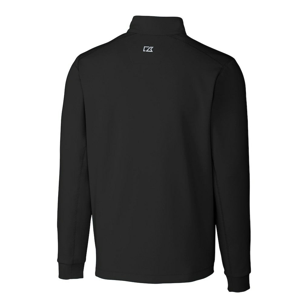 Miami Dolphins Cutter & Buck Throwback Logo Traverse Stretch Quarter-Zip Big & Tall Pullover Top Black - NFL