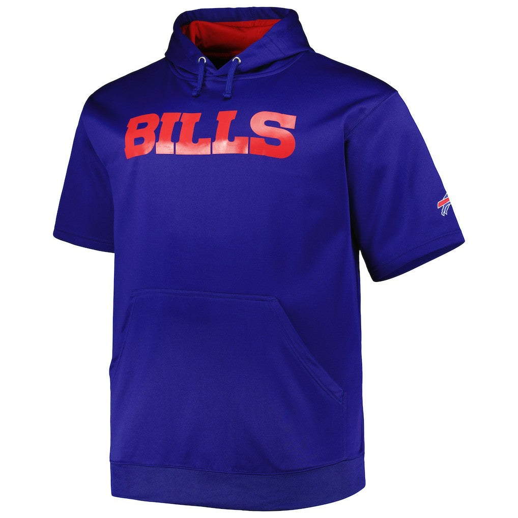 Josh Allen Buffalo Bills Big & Tall Short Sleeve Pullover Hoodie Royal - NFL