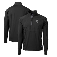 Atlanta Falcons Cutter & Buck Adapt Eco Knit Hybrid Recycled Quarter-Zip Throwback Pullover Top Black - NFL