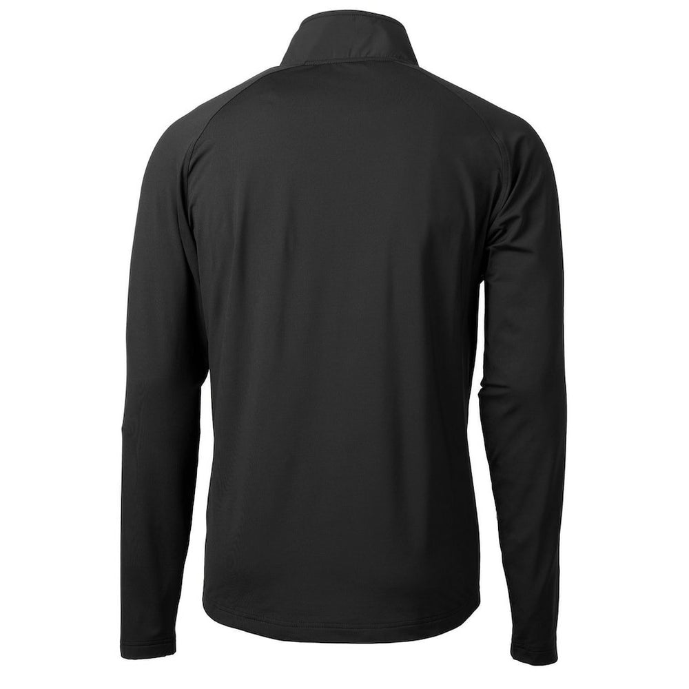 Miami Dolphins Cutter & Buck Adapt Eco Knit Hybrid Recycled Quarter-Zip Throwback Pullover Top Black - NFL