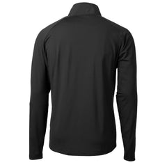 New England Patriots Cutter & Buck Adapt Eco Knit Hybrid Recycled Quarter-Zip Throwback Pullover Top Black - NFL