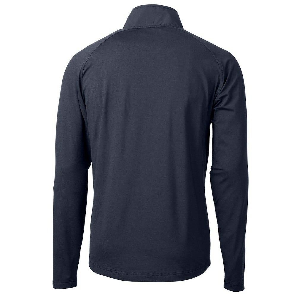 Chicago Bears Cutter & Buck Adapt Eco Knit Hybrid Recycled Quarter-Zip Throwback Pullover Top Navy - NFL