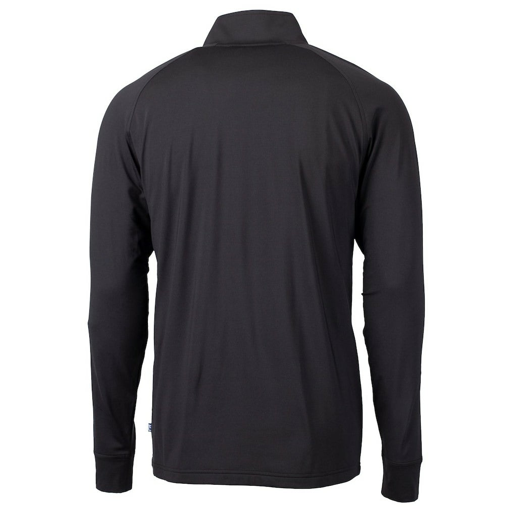 Atlanta Falcons Cutter & Buck Adapt Eco Knit Stretch Recycled Quarter-Zip Throwback Pullover Top Black - NFL