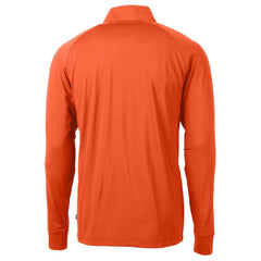 Chicago Bears Cutter & Buck Adapt Eco Knit Stretch Recycled Quarter-Zip Throwback Pullover Top Orange - NFL