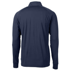 Chicago Bears Cutter & Buck Adapt Eco Knit Stretch Recycled Quarter-Zip Throwback Pullover Top Navy - NFL