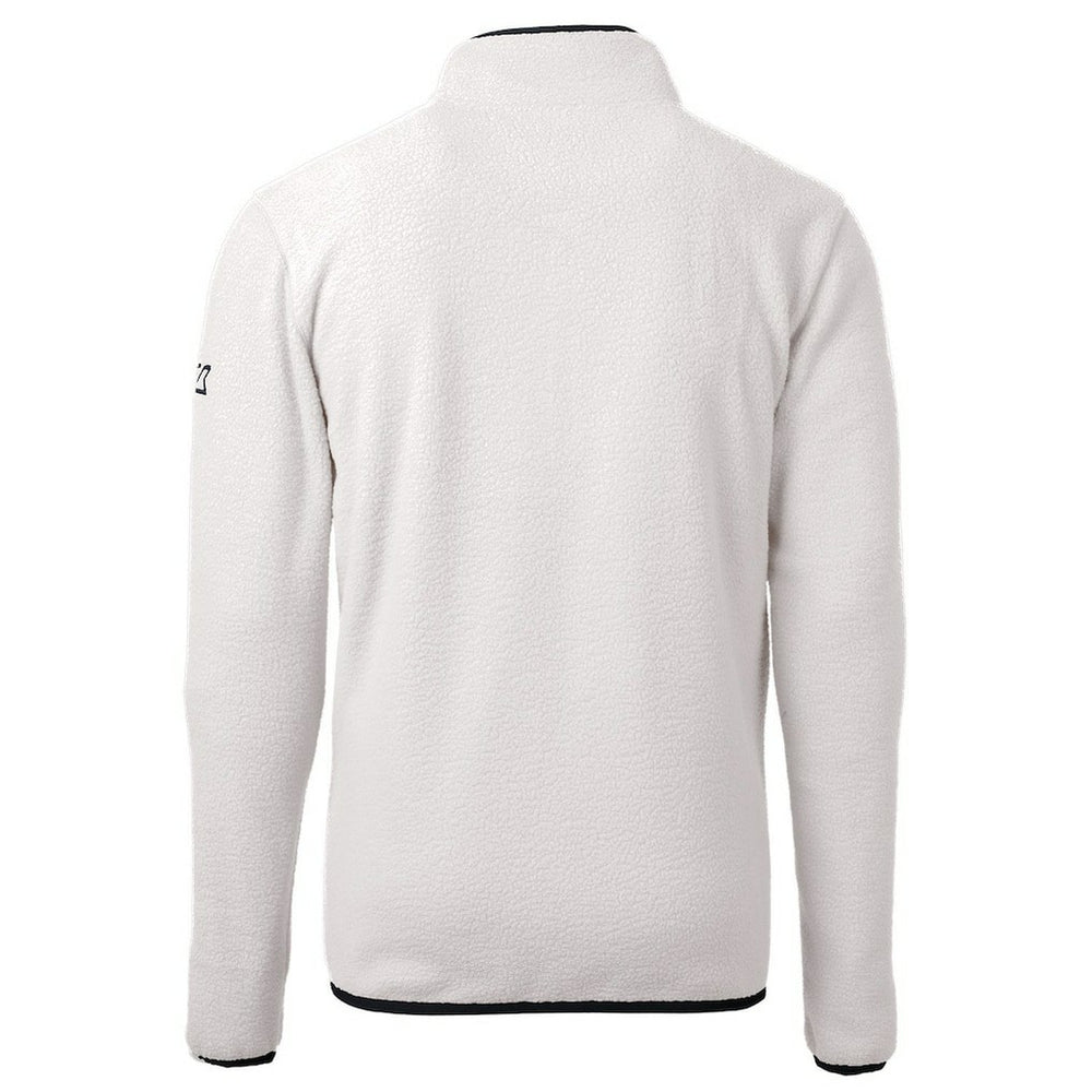 Chicago Bears Cutter & Buck Throwback Eco Sherpa Fleece Quarter-Zip Pullover Jacket White - NFL