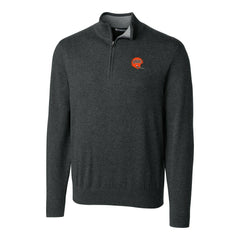 Cincinnati Bengals Cutter & Buck Throwback Logo Lakemont Tri-Blend Quarter-Zip Pullover Sweater Heather Charcoal - NFL