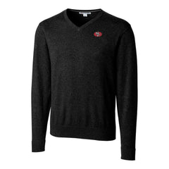 San Francisco 49ers Cutter & Buck Throwback Logo Lakemont Tri-Blend V-Neck Pullover Sweater Black - NFL