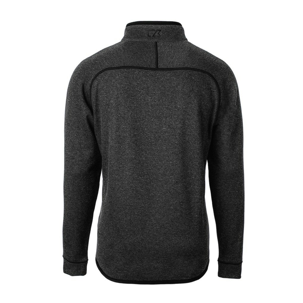 Chicago Bears Cutter & Buck Throwback Logo Mainsail Sweater-Knit Half-Zip Pullover Jacket Heather Charcoal - NFL