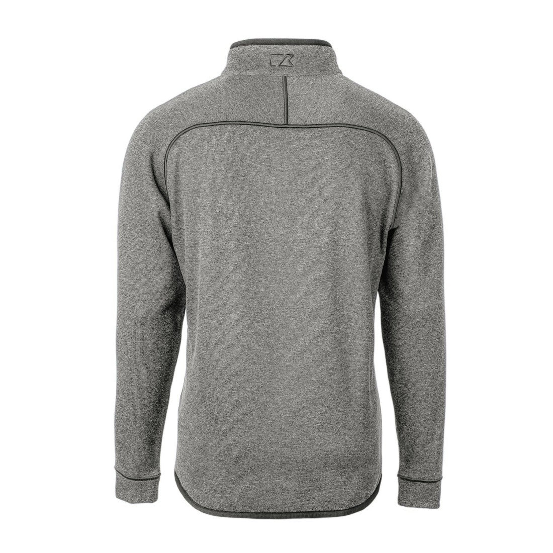 Detroit Lions Cutter & Buck Throwback Logo Mainsail Sweater-Knit Half-Zip Pullover Jacket Heather Gray - NFL
