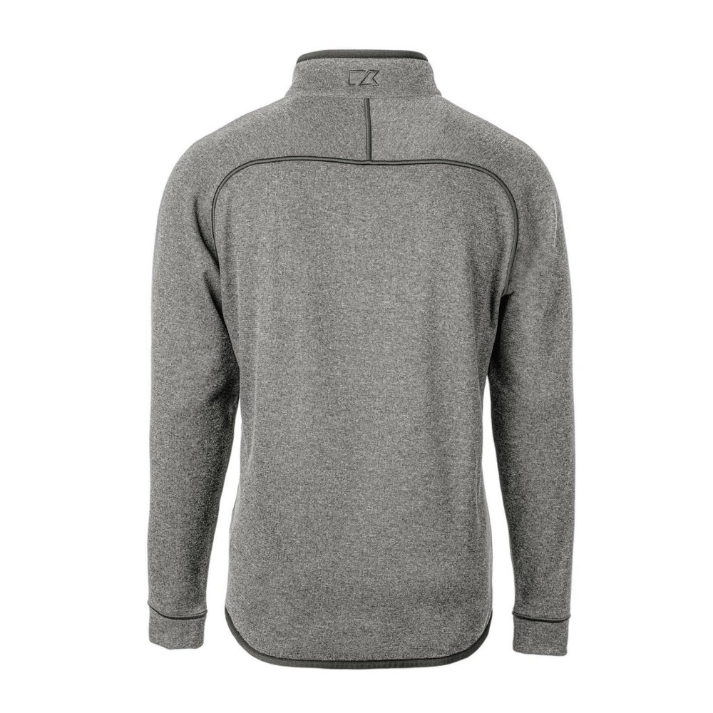 Detroit Lions Cutter & Buck Throwback Logo Mainsail Sweater-Knit Half-Zip Pullover Jacket Heather Gray - NFL