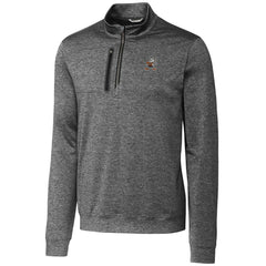 Cleveland Browns Cutter & Buck Stealth Heathered Throwback Logo Quarter-Zip Pullover Top Steel - NFL