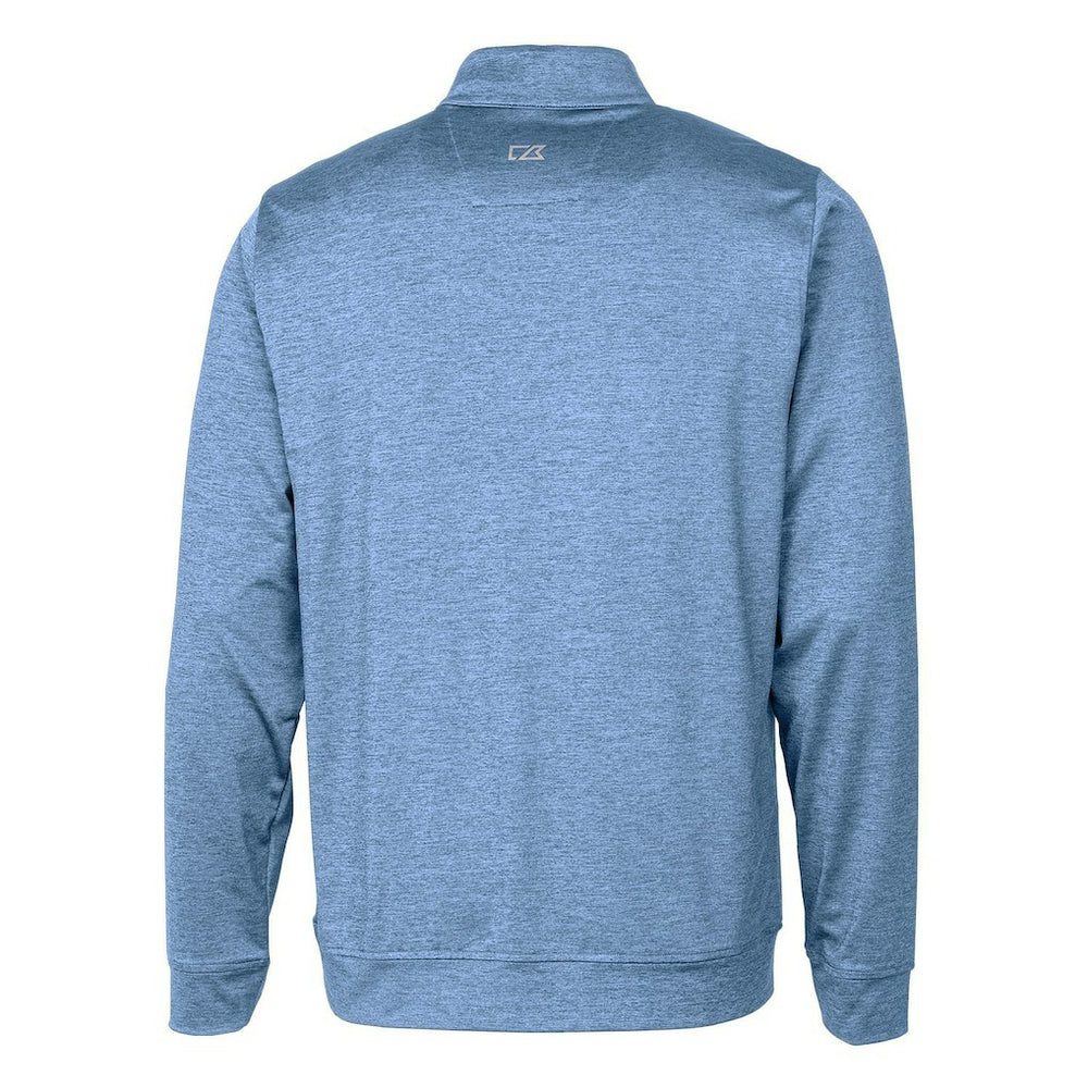 Buffalo Bills Cutter & Buck Stealth Heathered Throwback Logo Quarter-Zip Pullover Top Royal - NFL