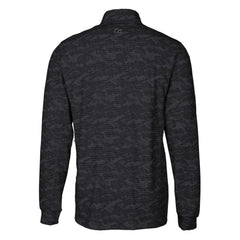 Cincinnati Bengals Cutter & Buck Throwback Logo Traverse Camo Print Stretch Quarter-Zip Pullover Top Black - NFL